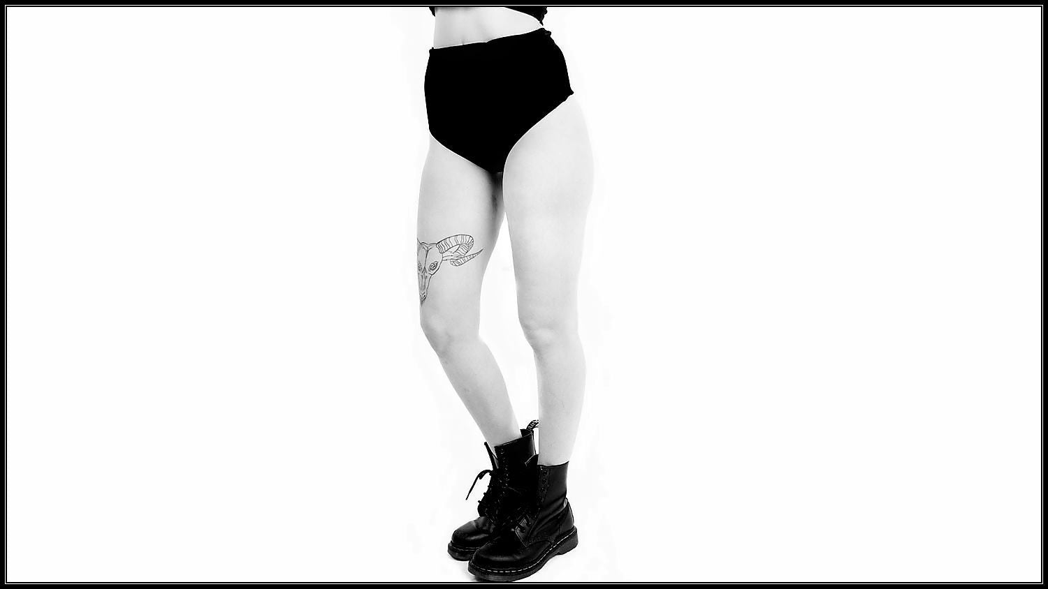 high waisted hot pants panties on girl - shop hot pants and panties - BLACKCLOTH