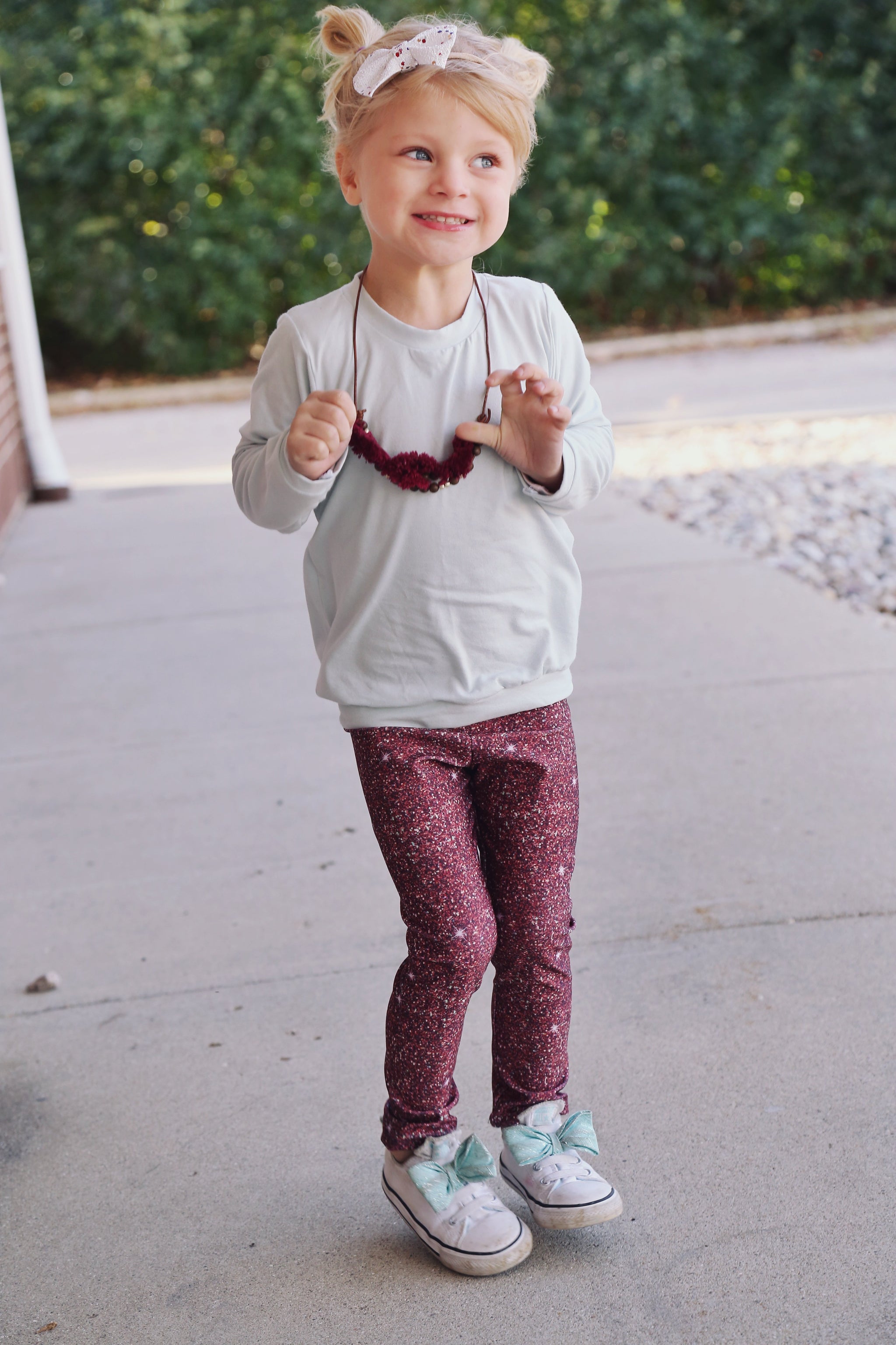 Winter Blue Sparkle Leggings (Baby + Youth) - Sun-Kissed & Sandy