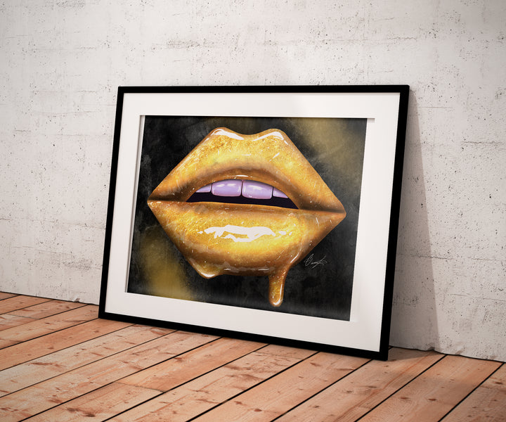 Green Neon Lips Canvas Print – Giovannie's Originals