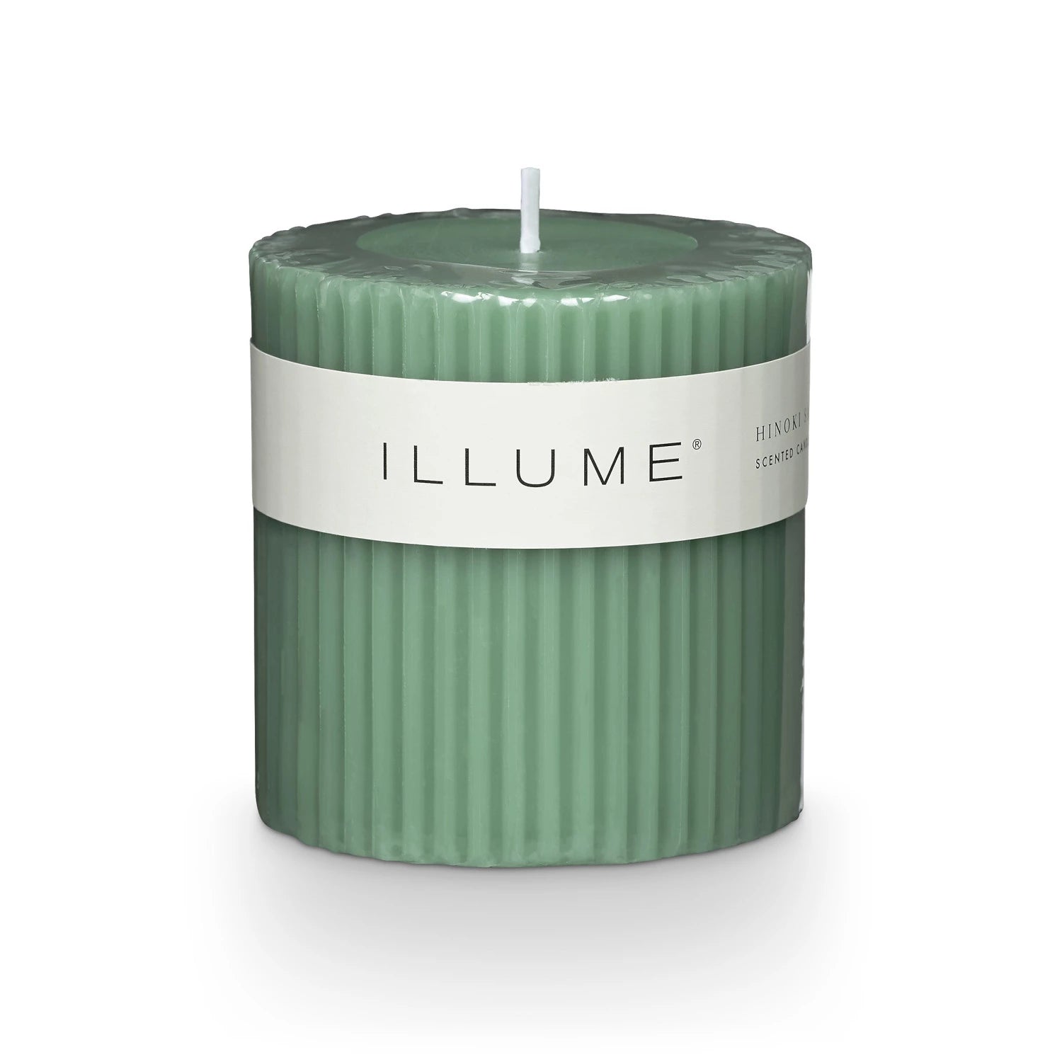 Illume - Small Fragranced Pillar Candle - Hinoki Sage