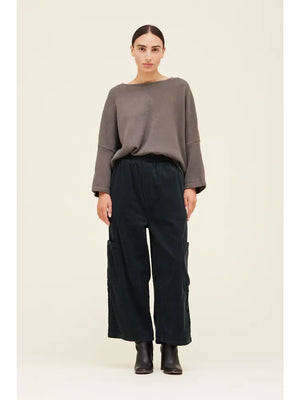 Grade + Gather - Corduroy Cargo Pants - Kombu - SANNA baby and child