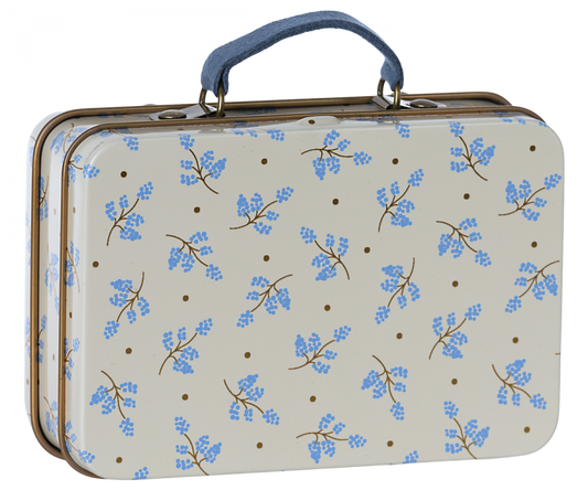 Mini valise en métal Maileg modèle Blossom Blue