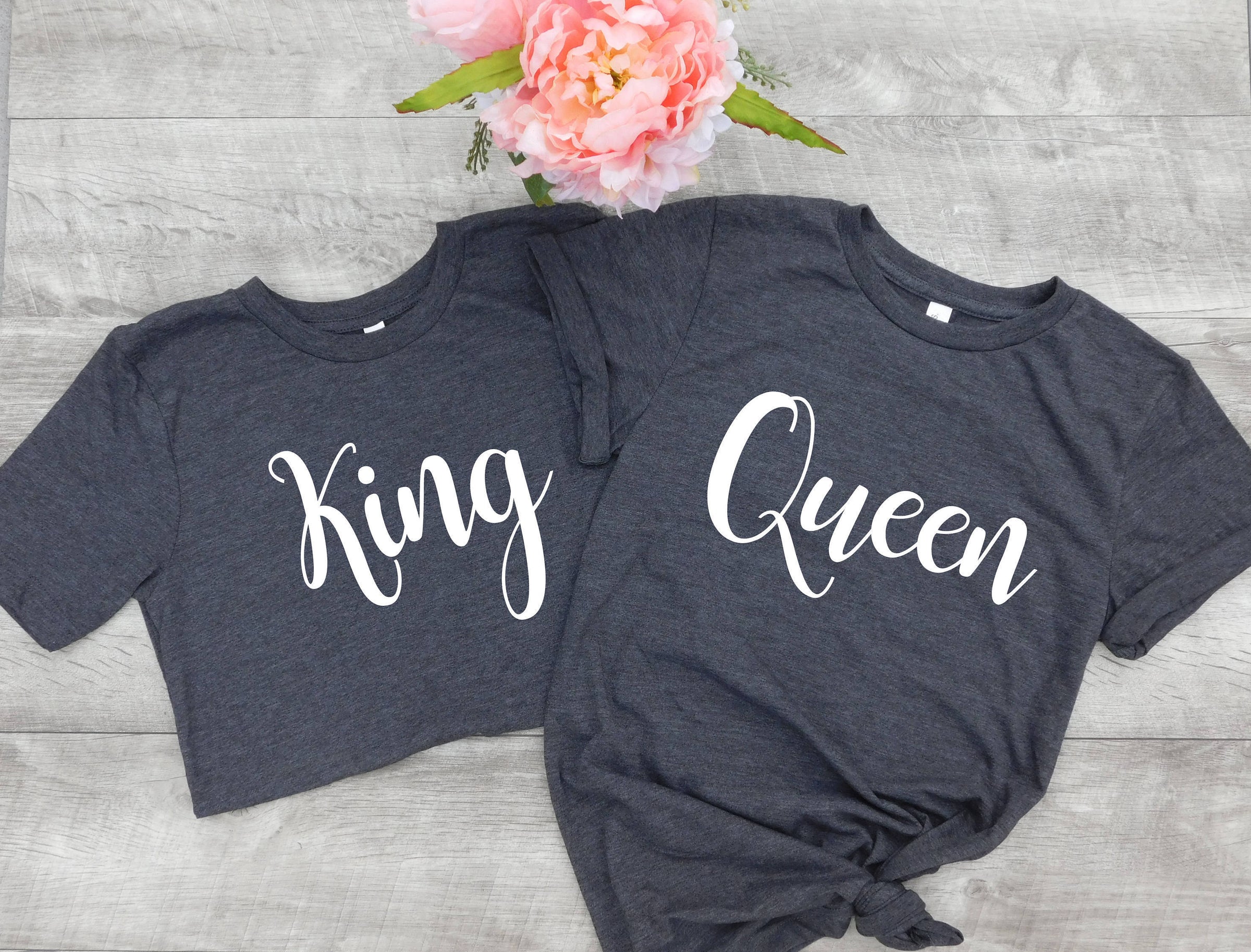King Queen Shirts Hubby Wifey Shirts Honeymoon Shirts Couples