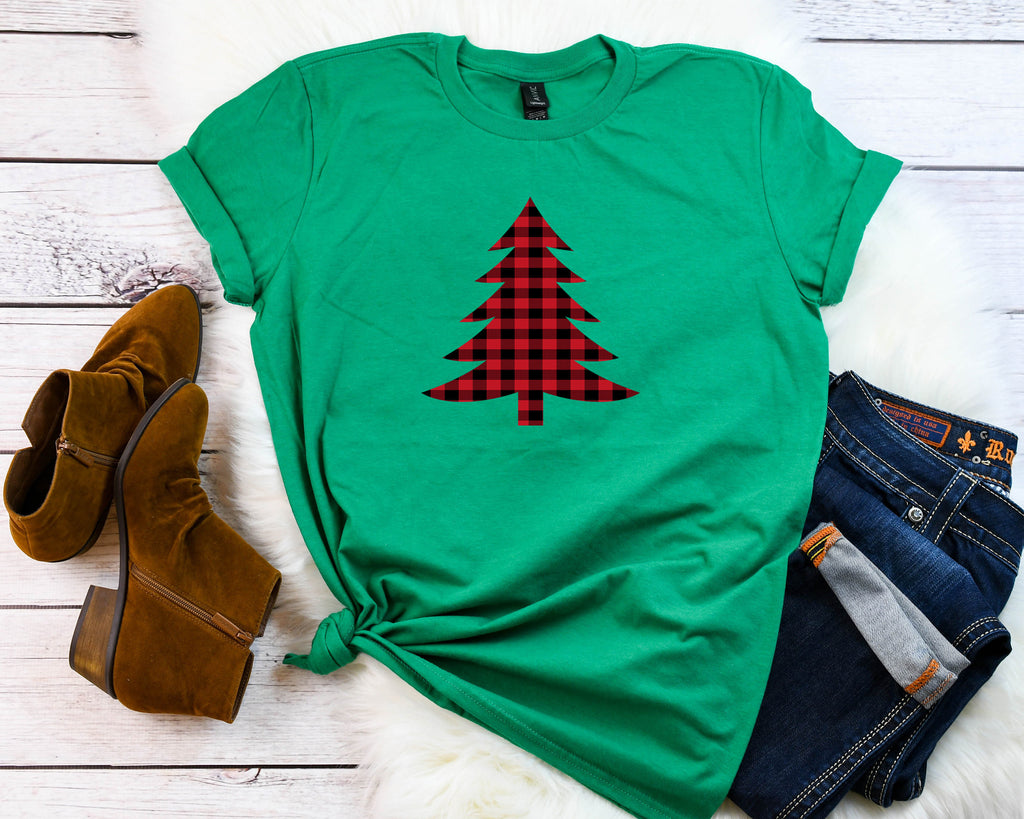 beslutte Vandre Algebraisk Buffalo plaid t-shirt,Holiday party tee,Cute Women's Christmas shirt,C –  Up2ournecksinfabric