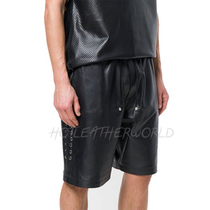 men in leather shorts