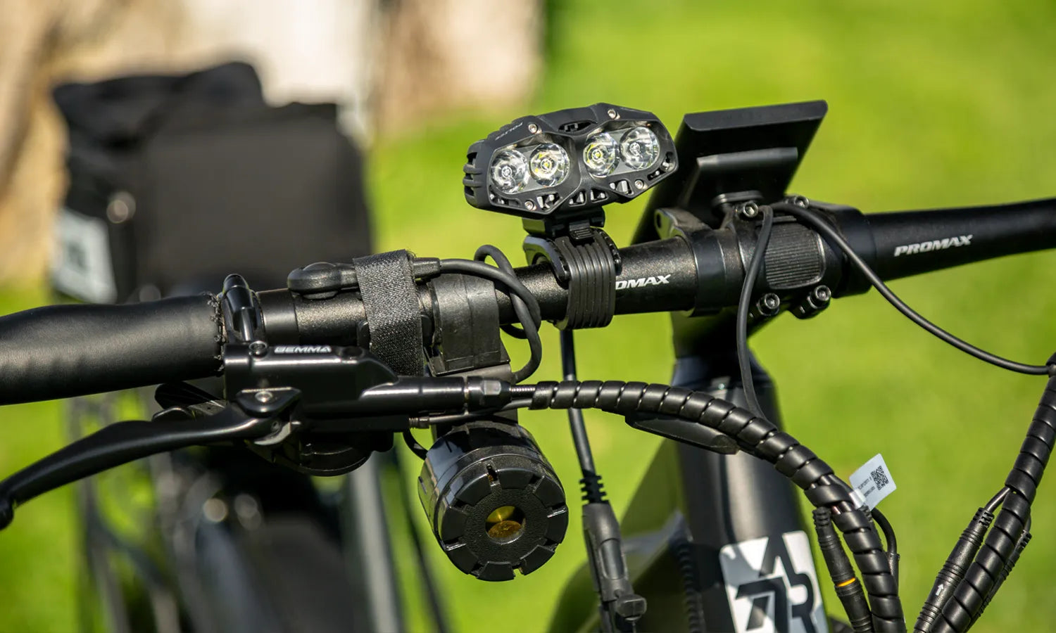 A close-up picture of the light and siren system on the ATR 528 Police eBike