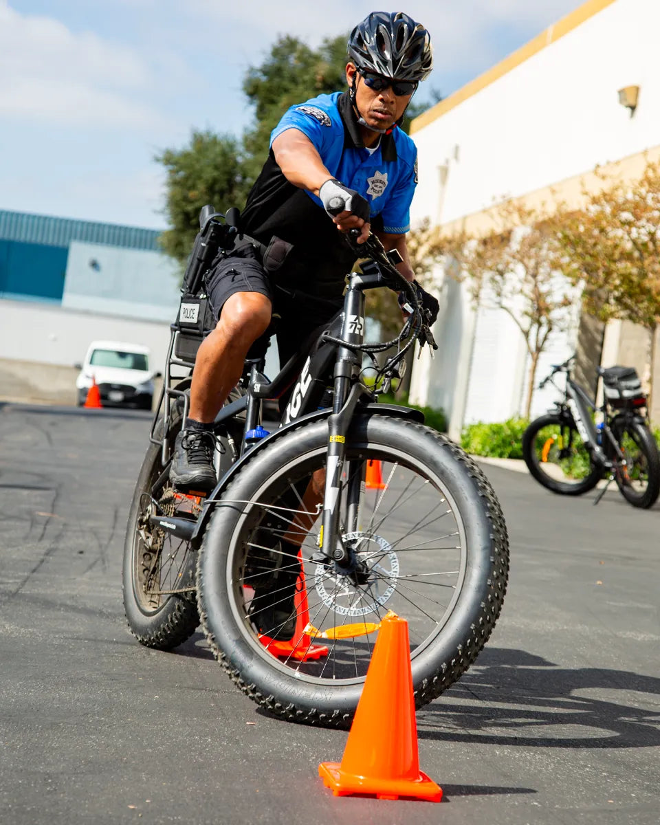 Male Police Officer Riding the ATR 528 Police eBike