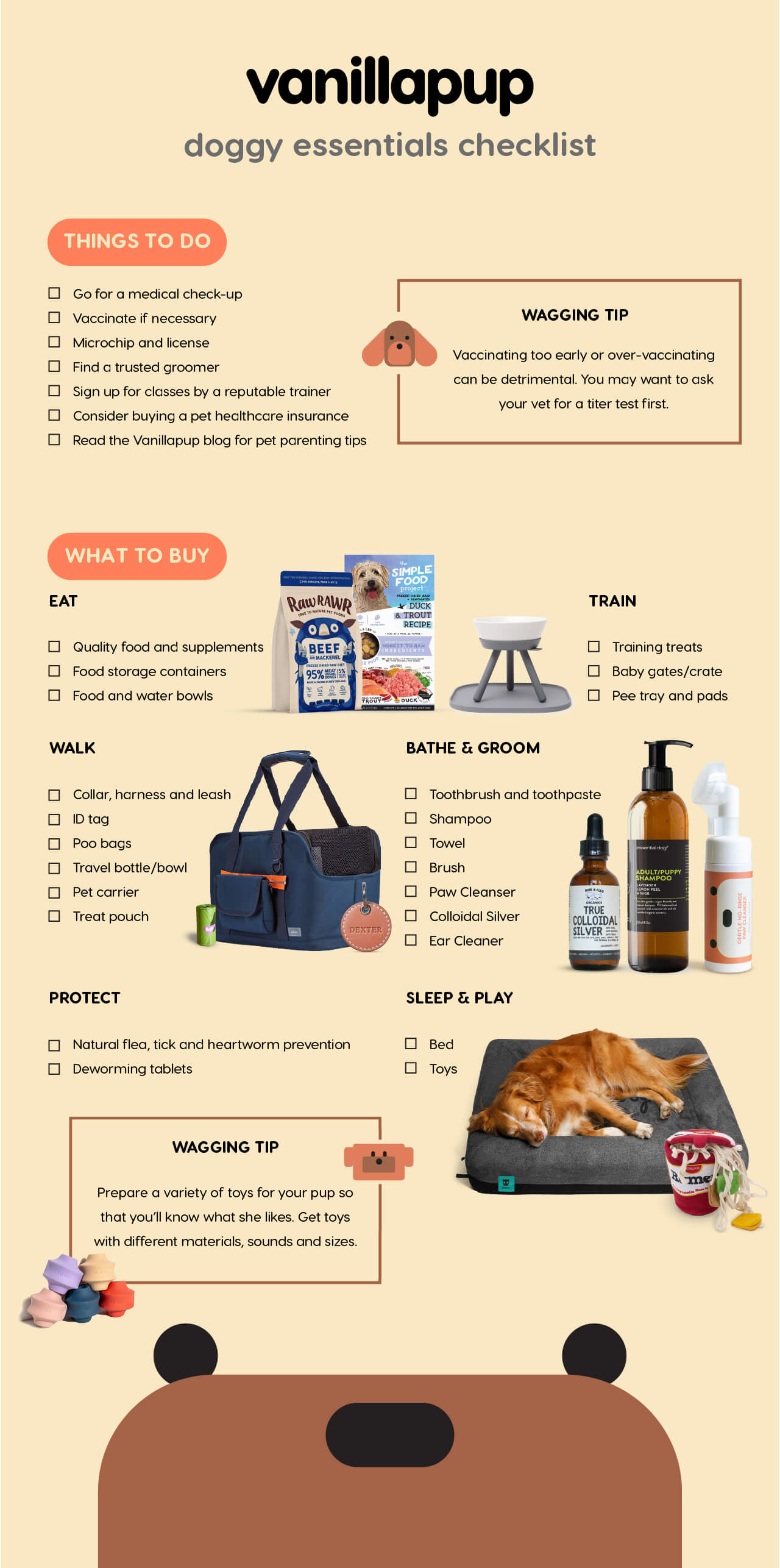 vanillapup's doggy essentials checklist