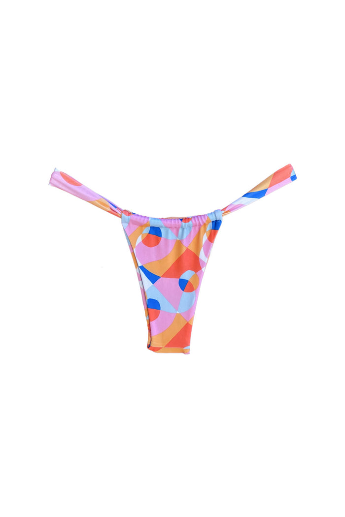 Rio de Sol Abstract Thong Swim Bottom - Bottom Fresh-Day Nice-Fio