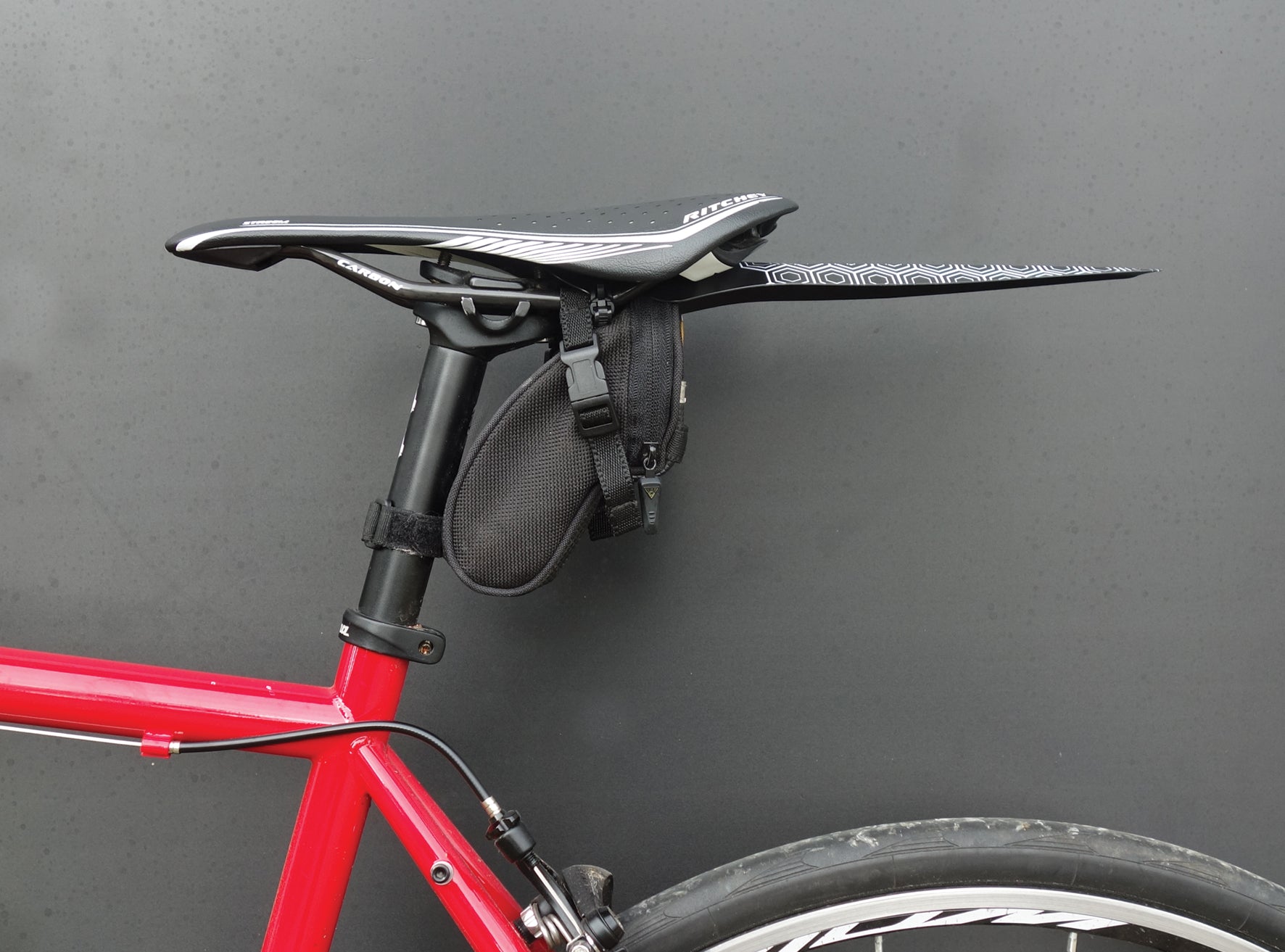 under saddle mudguard