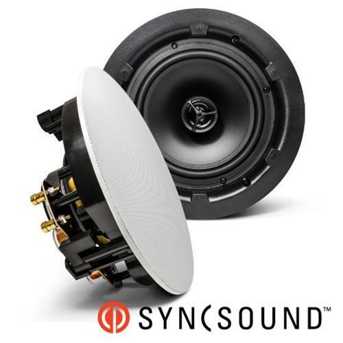 Syncsound Ss Ics 8 2 Way In Ceiling Speakers 8 90 Watts 8 Ohms Sold As A Pair White Frameless