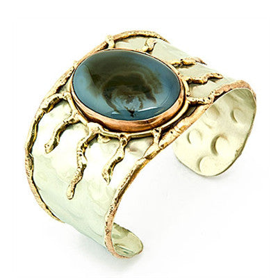 Indian Sun Cuff Bracelet with Stone – ExoticGlobalProducts.com
