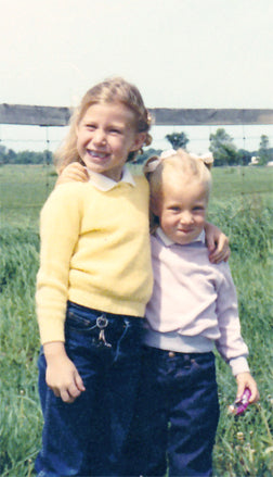 Sisters Julia and Rebecca Sinclair-Smith Co-founders of Smith Farms Natural Skincare - as kids