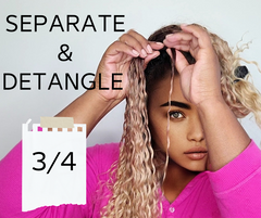 How to created defined curls - step 3 - detangle