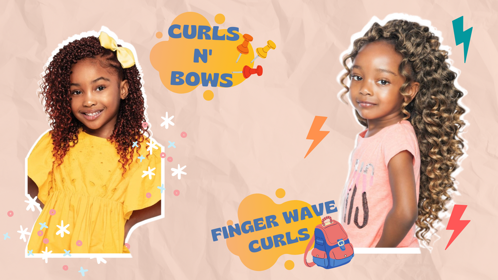 Curly hair braids for afro children