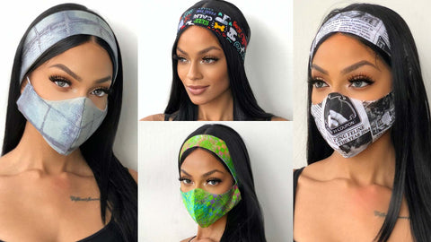 Face mask & headband set