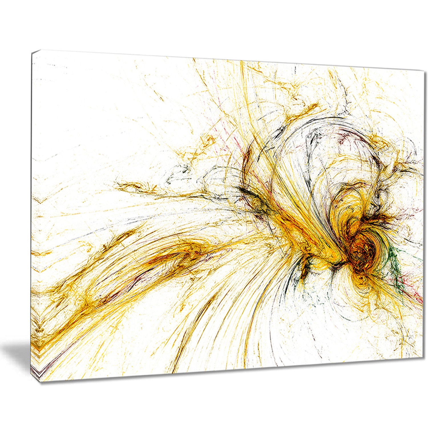 yellow spiral galaxy abstract digital art canvas print PT7727