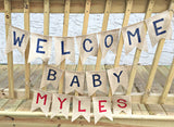 Welcome Baby Burlap Banner