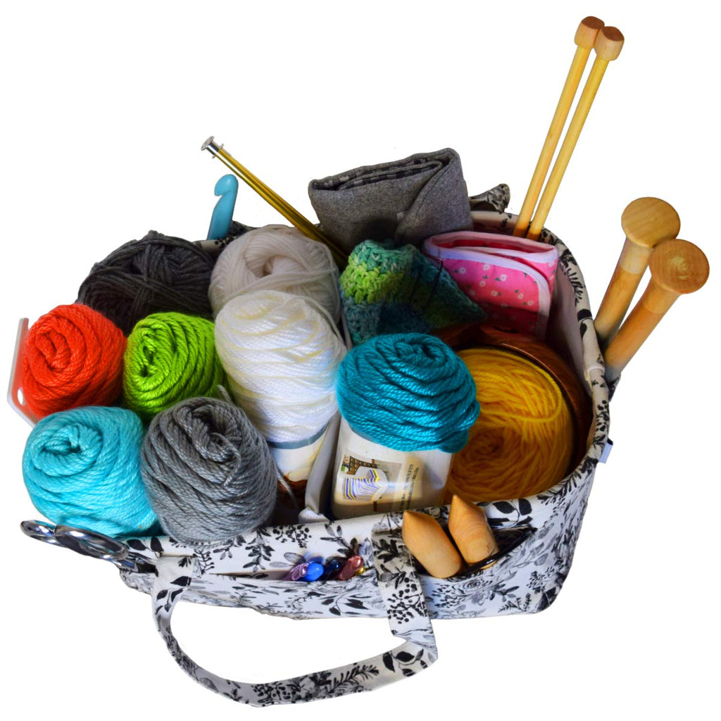 Stitch Happy Yarn Caddy Storage Basket For Knitting And Crochet Supplies Art Storage And Organization