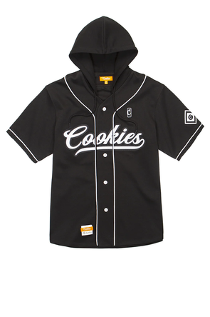 Cookies Pack Black Hooded Baseball Jersey