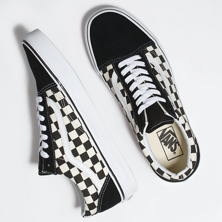 old skool primary check vans