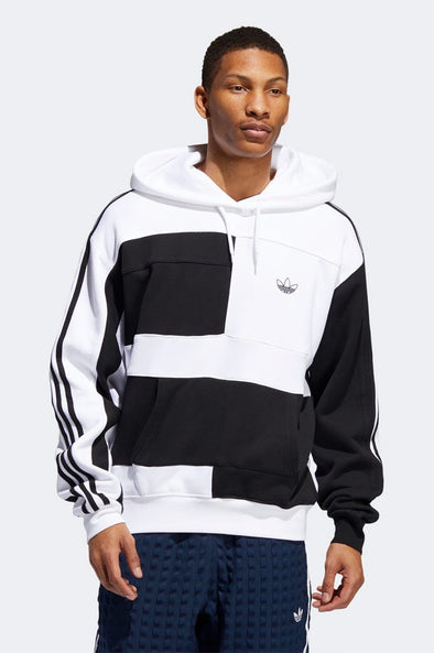 adidas 3 block pullover hoodie pink