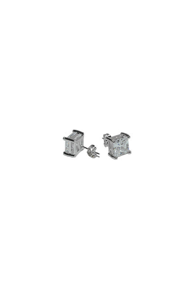 Aicon White Gold Square Earrings 6mm– Mainland Skate & Surf