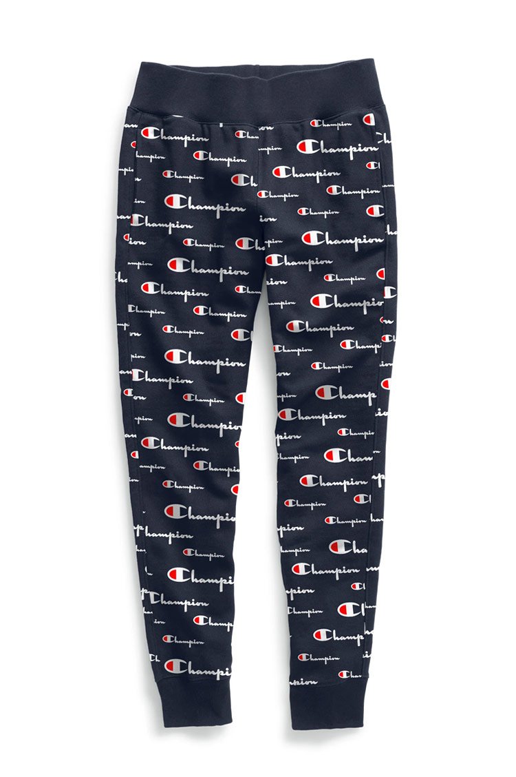 champion joggers all over print