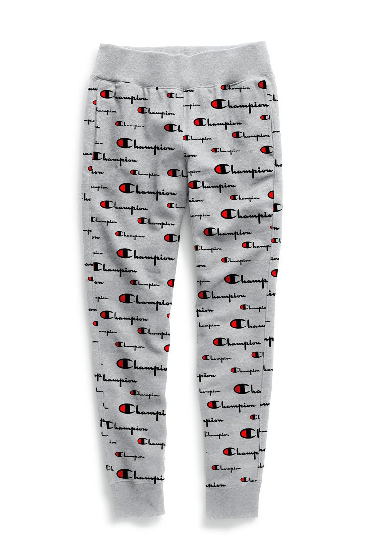 champion sweatpants all over print