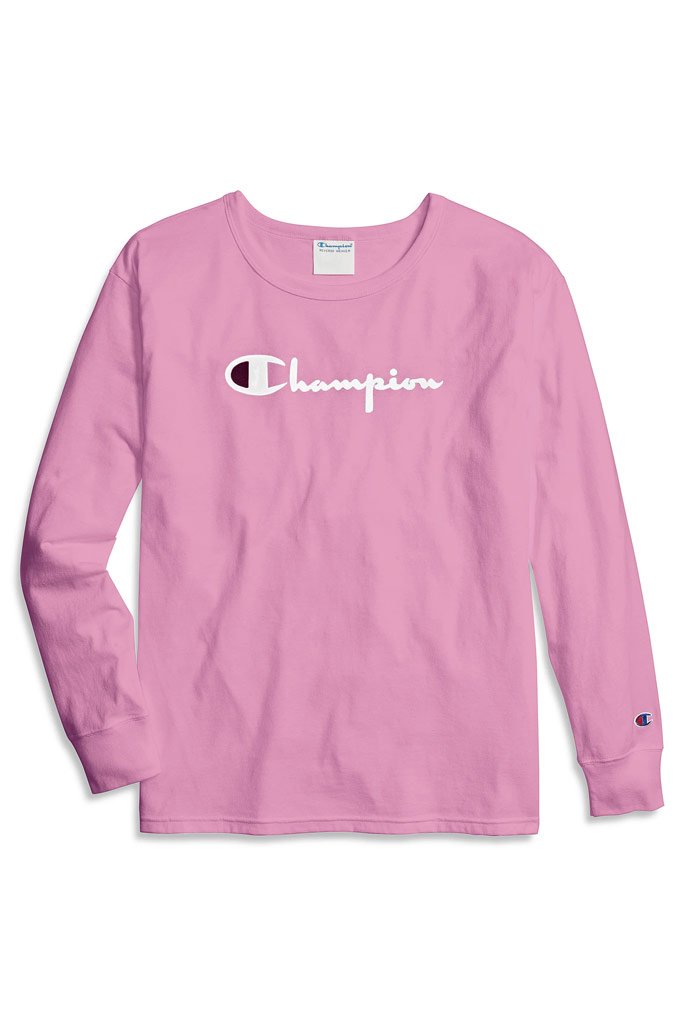 Champion Original Long-Sleeve Women's Tee, Flocked Mainland Skate & Surf