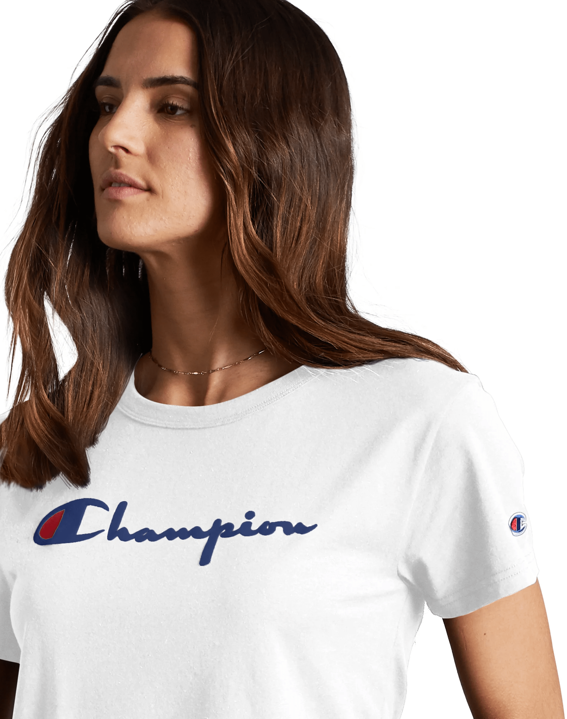 Champion Women's Heritage Tee, Flocked Vintage Logo– Mainland Skate & Surf