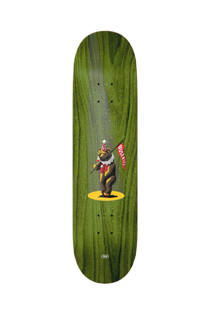 Binnenshuis Christian Willen Real Skateboards Busenitz Circus Bear Deck 8.25"– Mainland Skate & Surf