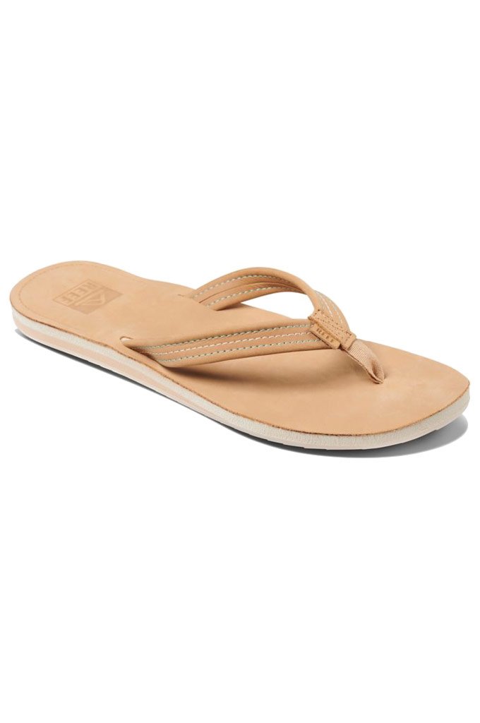 reef ladies leather flip flops