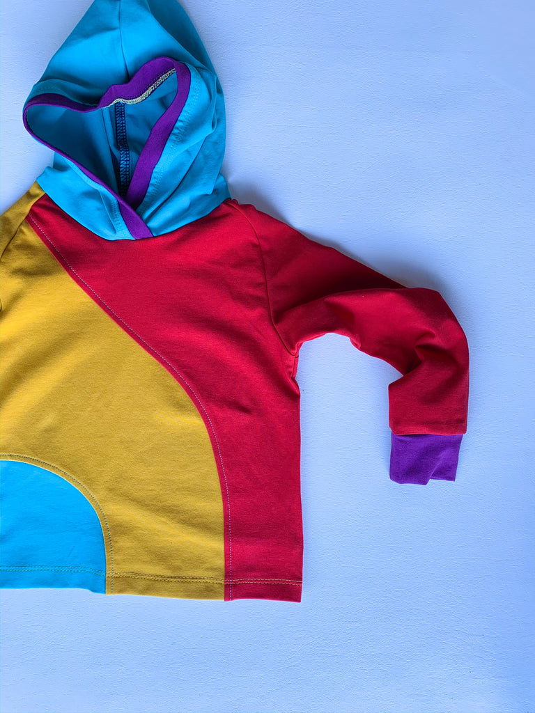 retro color block sweatshirt