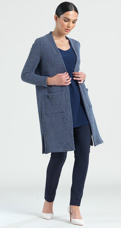 navy blue duster sweater