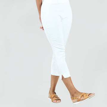 Chloe Capri Jeans In Plus Size With High Rise And Released Hems - Optic White  White | NYDJ