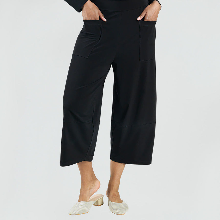 Front Seam Double Pocket Gaucho Pant - Black – Clara Sunwoo