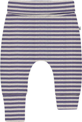 Deux par Deux Organic Cotton Evolutive Pant - Baby Boy Printed Blue Stripes