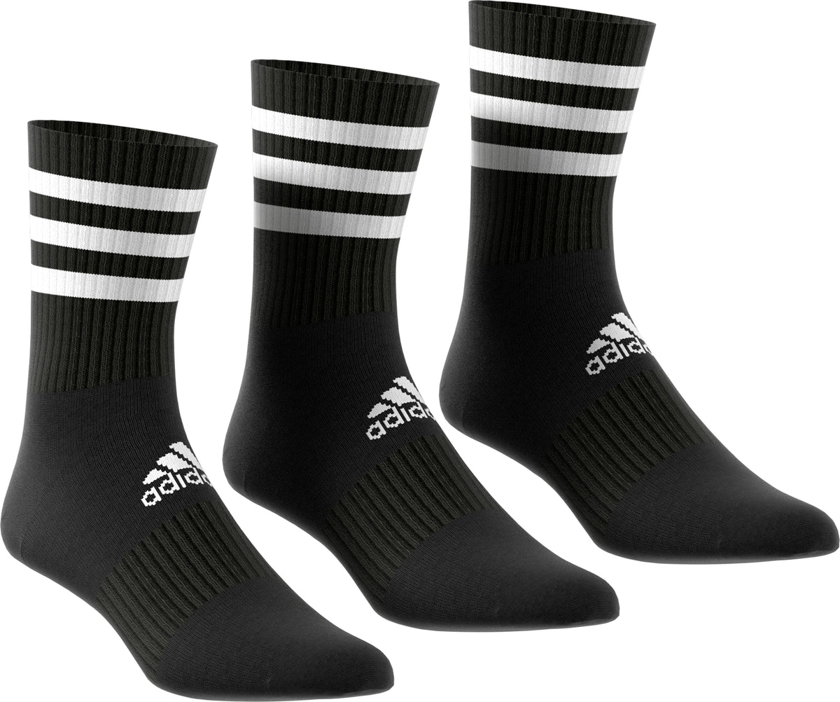 Adidas 3-Stripes Cushioned Crew Socks 3 Pairs - Unisex | Altitude Sports