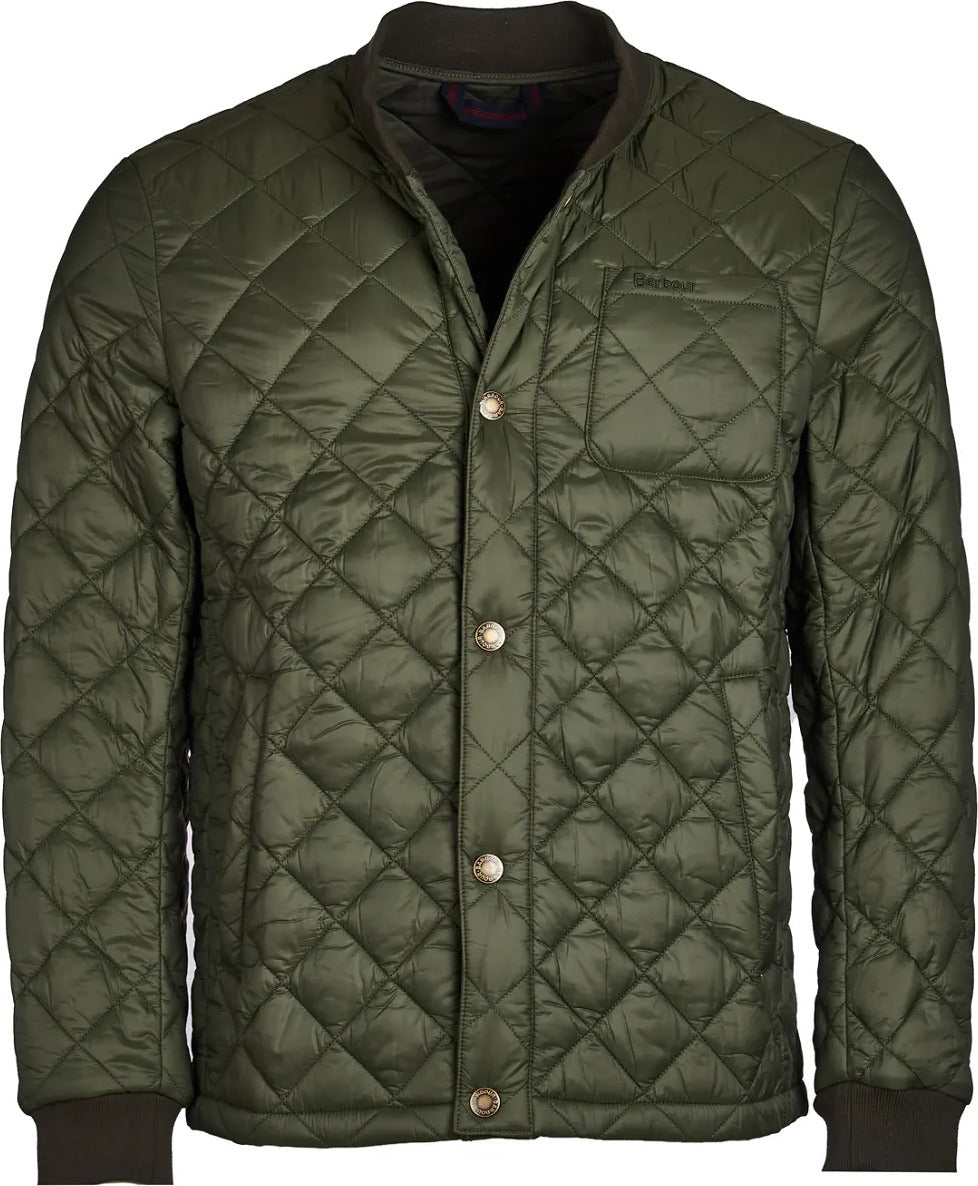 barbour levenish quilted jacket in olive