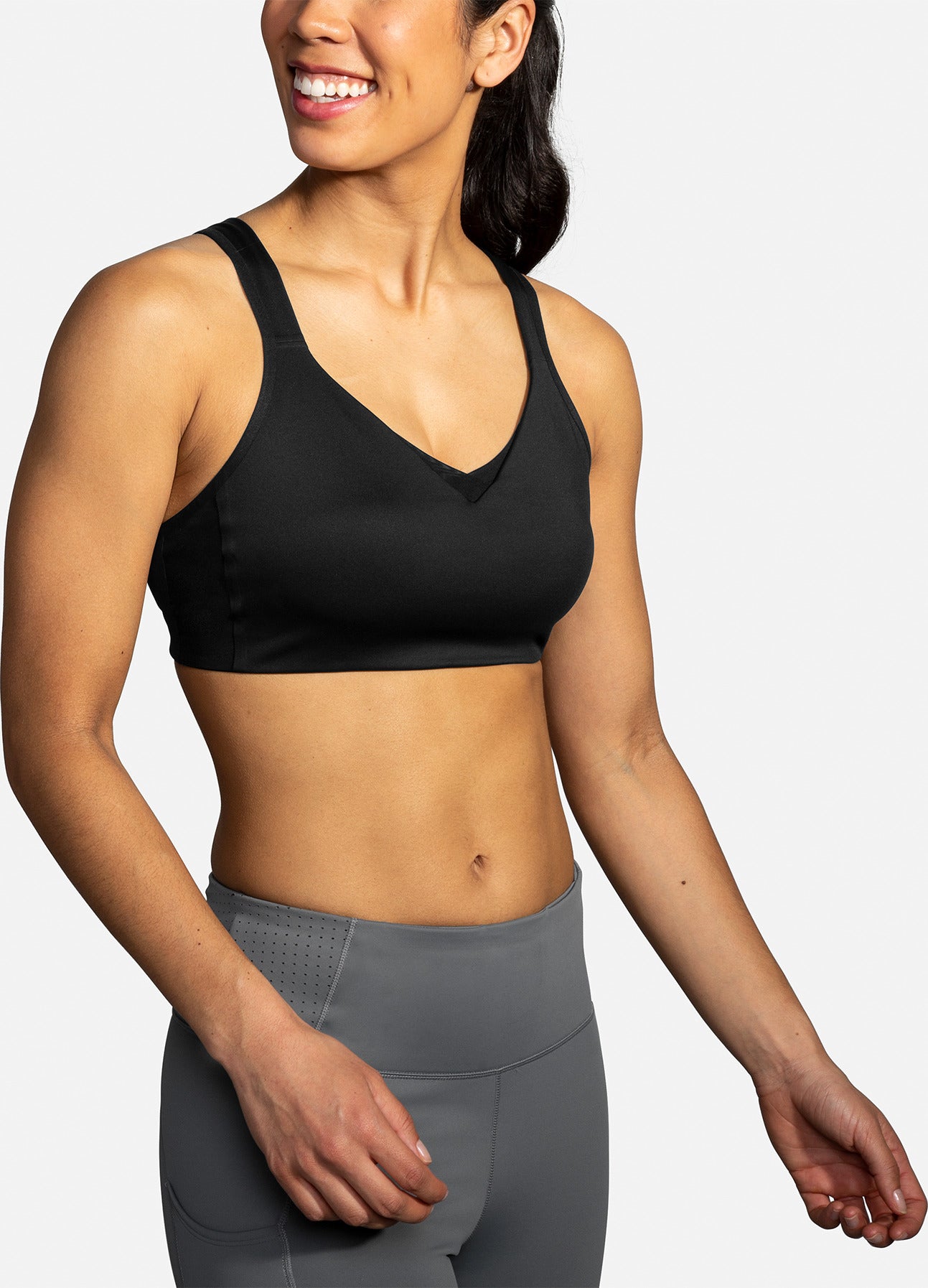 Brooks Drive Convertible Run Womens Sports Bra - Black – Start Fitness