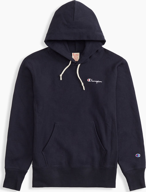 champion reverse weave small script logo hoody