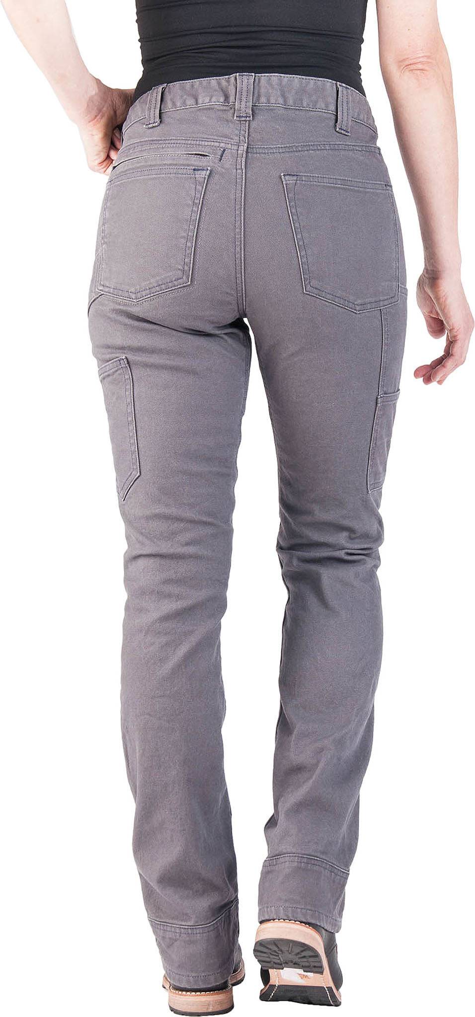 Dovetail Workwear Women's Grey Canvas Work Pants (14 X 32) in the