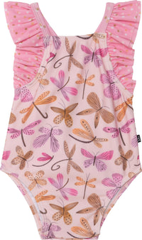 Deux par Deux Butterfly Printed Leggings - Little Girl