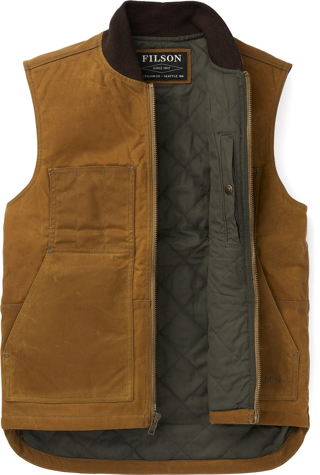 Filson - Tin Cloth Insulated Work Vest - Dark Tan - L