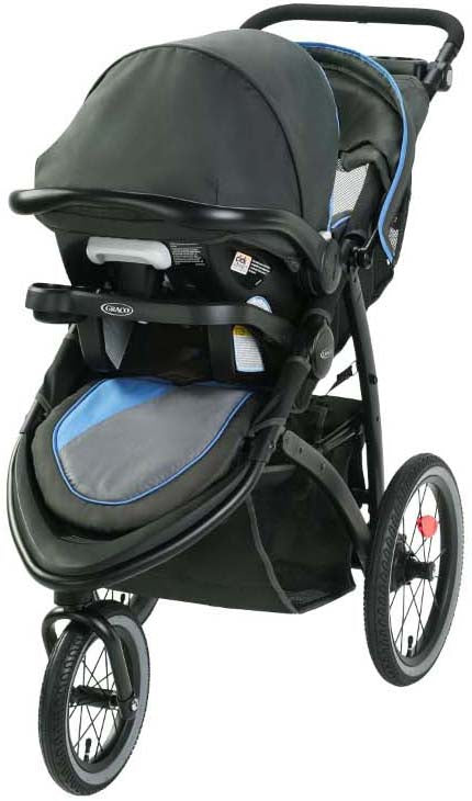 graco jogging stroller blue