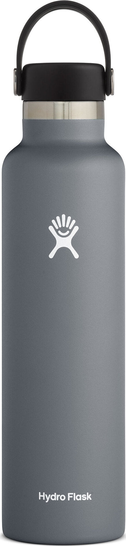 Hydro Flask 21 oz Water Bottle Stainless Steel, Vacuum Insulated with  Standard Mouth - Black 
