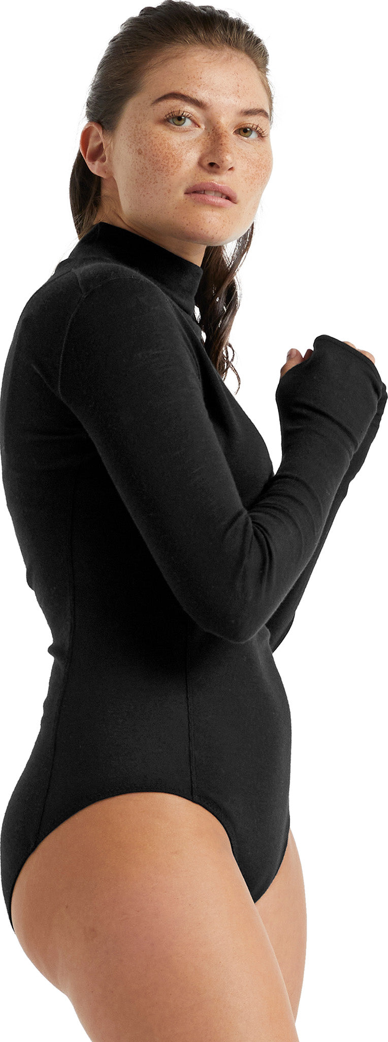 Turtleneck Bodysuit Black Long Sleeve -  Canada