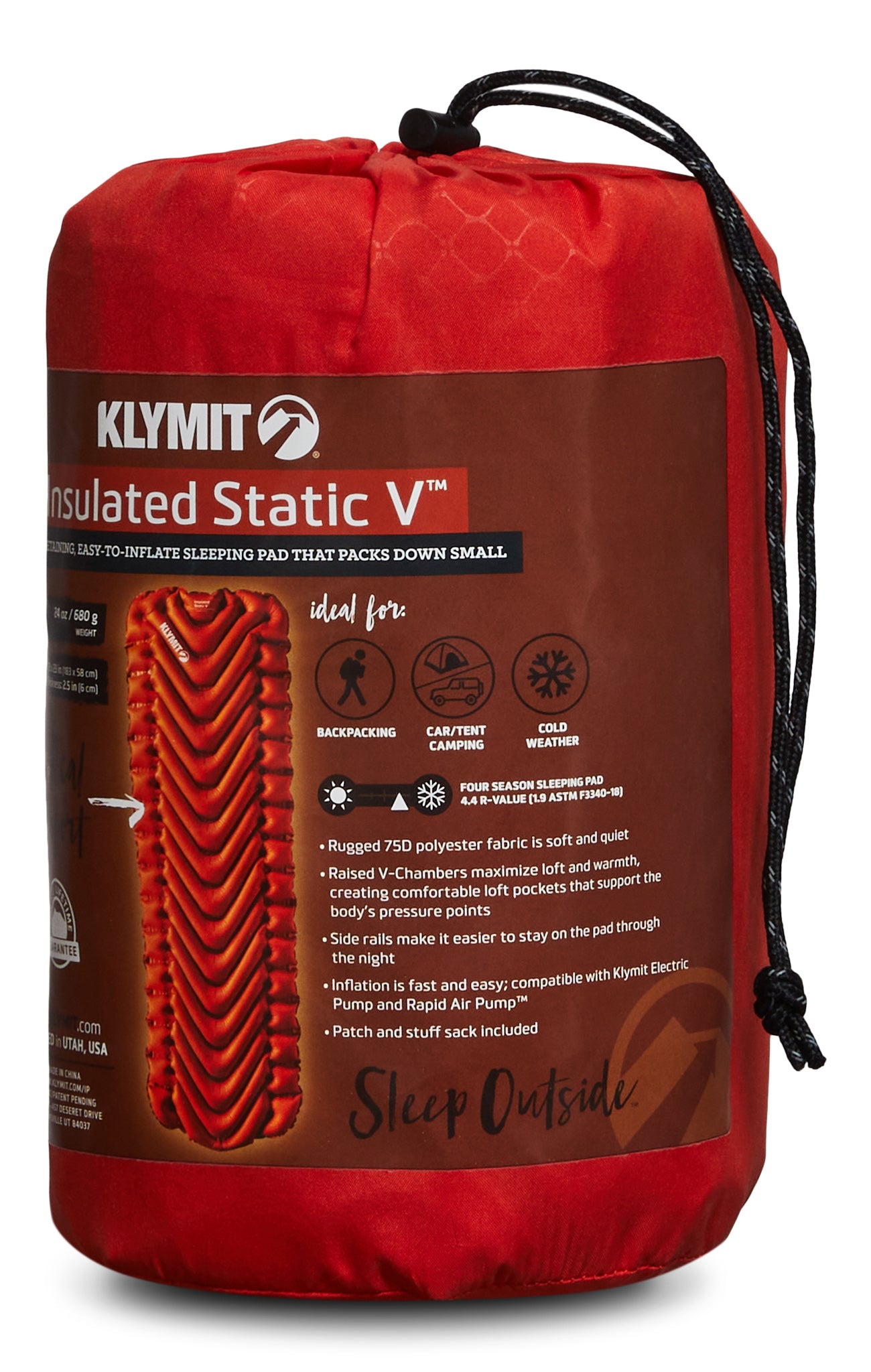 Klymit Insulated Static V Sleeping Pad Altitude Sports