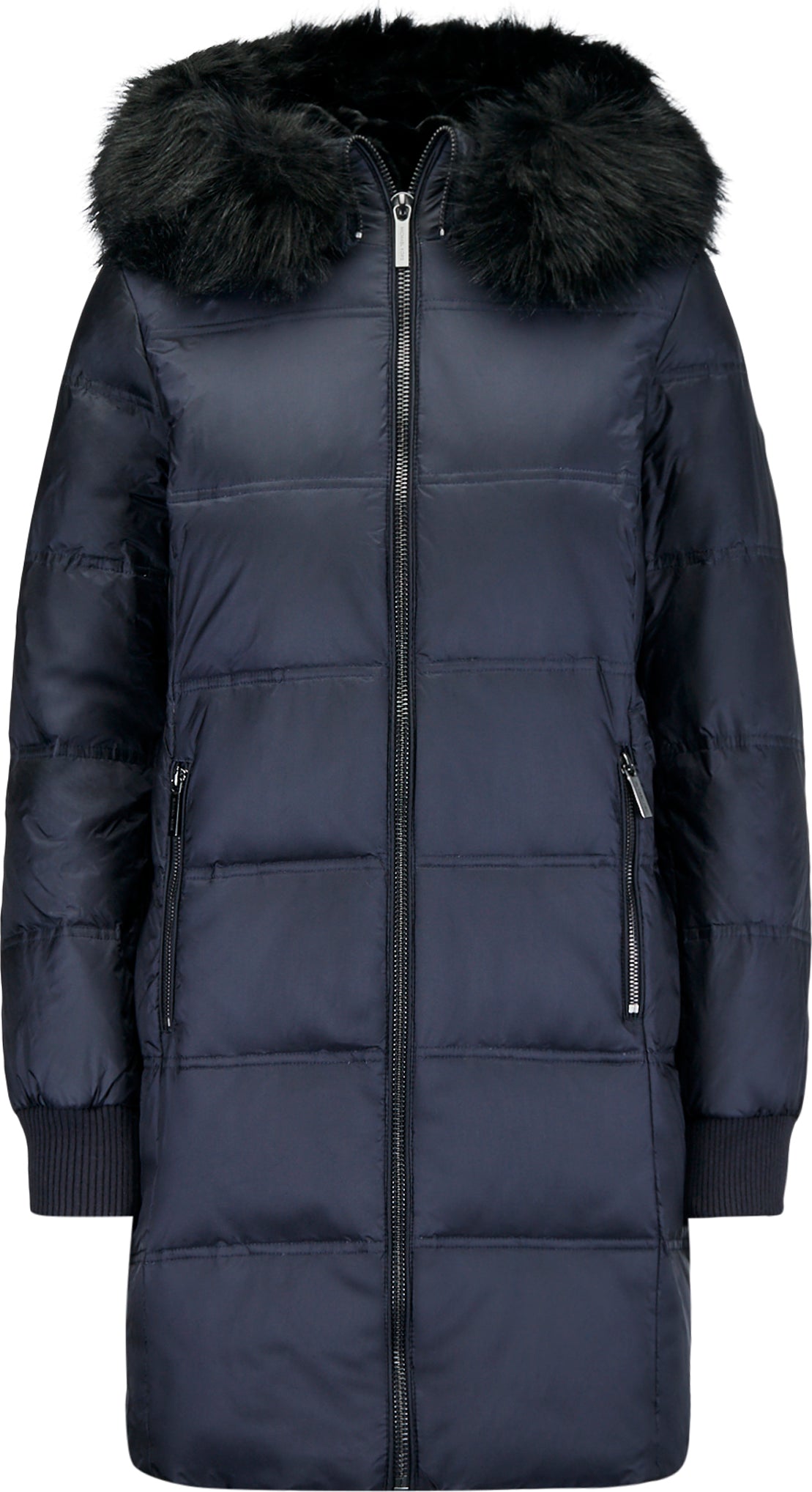 michael michael kors quilted nylon and faux fur puffer